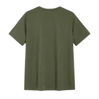 T-shirt décontracté d'hiver pour homme, col en V, en coton bambou, sur mesure, grande taille, design doux, 95% coton, 5% broderie, tie-dye brodé