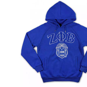 เสื้อฮู้ดแขนยาวแบบสวมหัวสำหรับผู้หญิงเสื้อมีฮู้ดแขนยาว Zeta phi Beta และพี่น้องปักลาย - Product Image 4