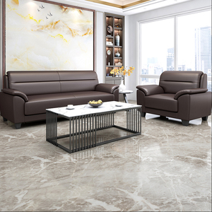 Conjunto de Sofás de Oficina Modernos en Cuero Azul, Minimalistas, Ejecutivos, para Recepción, Sala de Espera, Modulares en Forma de L, Comerciales - Product Image 4