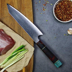 Vente en gros personnalisé de haute qualité OEM ODM Service Fix lame tranchante couteau de chef de cuisine avec couteau de cuisine en acier à couche de Damas - Product Image 5