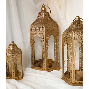 Lanterne marocaine décorative Lot de 2 lampes de décoration d'intérieur Lanterne suspendue design à découpe unique par les fournisseurs indiens - Product Image 4