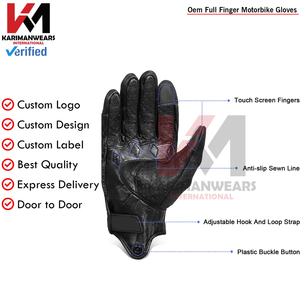 Guantes de Motocicleta con Pantalla Táctil, Dedos Completos, Impermeables, Transpirables, Antideslizantes, Equipo de Protección para Conducir en Todas las Estaciones - Product Image 4