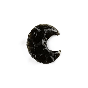 Cristal curativo de piedras preciosas pulidas de luna creciente de obsidiana negra para protección, decoración espiritual y regalos metafísicos al por mayor - Product Image 1