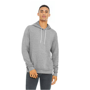 Bella + Toile Brodé Blanc Heather Sweat pour Hommes Femmes Durable Coton-Poly Mélange Écologique 480g Pull À Capuche - Product Image 1