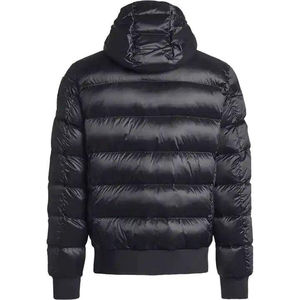 Blouson d'hiver pour homme, design personnalisé, couleur unie, col à capuche, haute qualité, chaud, confortable, décontracté, broderie sur le devant - Product Image 5