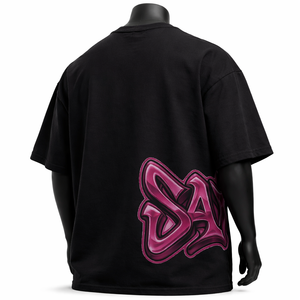 Camiseta de Algodón de Alta Calidad con Estampado de Grafiti, Estilo Oversize, Personalizada OEM, Venta al Por Mayor, Ropa Urbana Casual para Hombre - Product Image 6