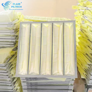 Hoog rendement glasvezel zakluchtfilter voor thuisgebruik, stofafzuiging, synthetische vezel zakfilter media fabrikanten - Product Image 6