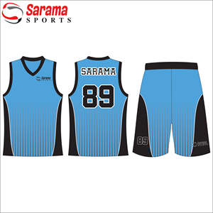Uniforme de basket-ball bleu personnalisé à séchage rapide respirant ensemble d'uniformes de basket-ball avec taille personnalisée, - Product Image 1