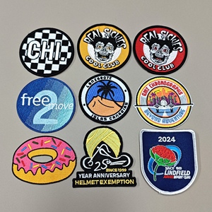 Custom Patches Iron On Personalized Logo Design 3D Embroidery Badges Embroidered Heat Press Patches For Hats Clothes