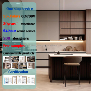 Nhà sản xuất Trung Quốc Modular tủ bếp cho saudi biệt thự ăn uống Dự Án-gỗ thân thiện với môi thiết kế hiện đại tích hợp tủ - Product Image 1