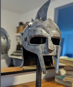 Juego de gladiador casco espartano soldado batalla traje Medieval Cosplay griego Sparta antiguo romano Corintio acero - Product Image 1