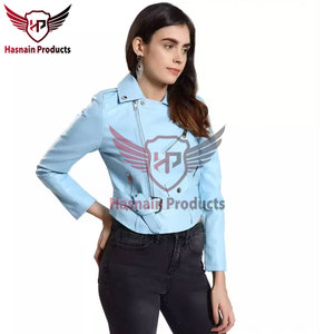 Chaquetas de cuero de moda de mujer de piel de vaca de la mejor calidad al por mayor DISEÑO DE OEM prémium-moda original de tamaño personalizado - Product Image 3