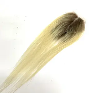 Wholesale Raw Vietnamese HD Swiss Lace Closure Ombre 613 Colored Raw Human Hair Extensions Top Hair Style Expressed DHL UPS