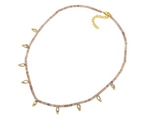 สร้อยคอโซ่เชื่อมโยงชุบทองพลอยสตรอเบอร์รี่ของขวัญที่ดีที่สุดสําหรับวันวาเลนไทน์และปีใหม่ - Product Image 3