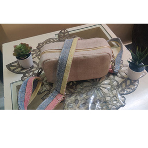 JUCO Sac à bandoulière en coton réutilisable écologique avec poignée en toile Sac en jute pliable avec logo personnalisé de différents styles - Product Image 2