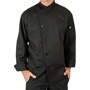 Abrigo de Chef de polialgodón de manga larga Unisex de alta calidad, tela tejida, uniforme de cocina para restaurante, chaqueta, accesorios para restaurante - Product Image 5