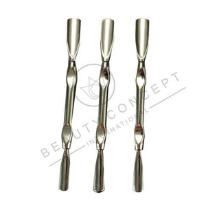 Haut de gamme Logo personnalisé en acier inoxydable ongles cuticules poussoir écologique Double extrémité manucure cuticule poussoir pour peau morte - Product Image 1