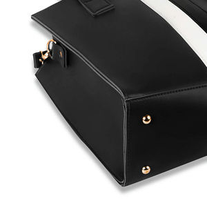 Cuir de qualité supérieure noir femmes Durable en cuir véritable dames sac à main spacieux sac à bandoulière une pochette pratique et un portefeuille élégant - Product Image 6