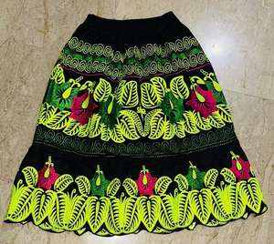 Falda larga para vestido de baile estilo tradicional de Micronesia Chuuk vestido Pohnpei faldas nuevo bordado Denim estilo dulce antibacteriano - Product Image 1