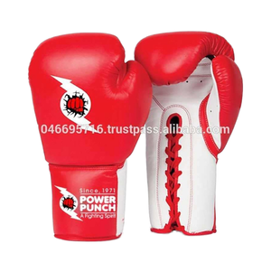 Gants de boxe MMA professionnels en cuir à lacets - Product Image 2