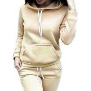 Conjunto de Jogger de ajuste cómodo para mujer, algodón y poliéster con mezcla de diseño personalizado, estilo chándal para hombre - Product Image 2