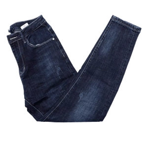 กางเกงยีนส์ขายาวสำหรับผู้ชายกางเกงยีนส์ผ้ายืดมีซิปทรงสลิมฟิตแบบลำลองของ2025 - Product Image 3