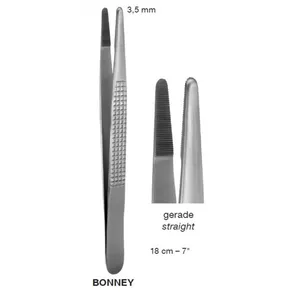 Instruments chirurgicaux en gros OEM acheter des pinces à dissection de tissus osseux 1x2 dents 180mm pinces en acier inoxydable
