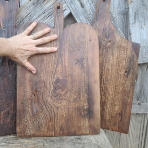 Vineh Look Ensemble de 2 planches à découper en bois, planches artisanales parfaites pour la préparation en cuisine, le service et l'exposition sur table, en provenance d'Inde - Product Image 2