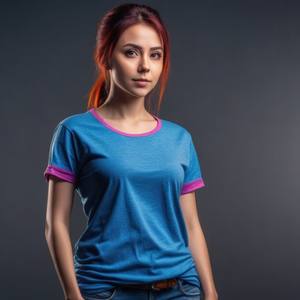 T-shirt col rond à manches courtes pour femme, de haute qualité, à la mode, nouveau design personnalisé, été 2023 - Product Image 2