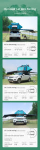 Tente de toit de voiture de type contreventement droit personnalisable Service OEM pour abri de camping gonflable - Product Image 4