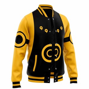 Wholesale High Quality Print Sublimation Bomber <b>Jacket</b> College Canvas Stand Collar <b>Waterproof</b> Men Private Label - Product Image 3