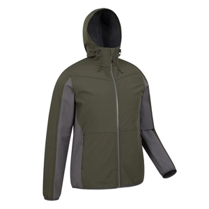 OEM 2025 vestes d'entraînement softshell à fermeture éclair pour hommes 100% polyester veste de randonnée d'hiver en nylon coupe-vent col montant manteaux de grande taille - Product Image 1