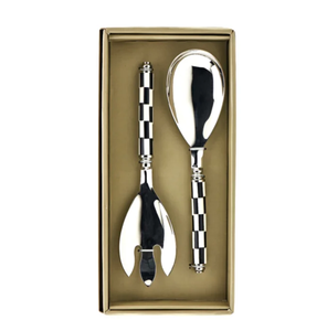 Mayorista Cantidad a granel Venta al por mayor Reutilizable Respetuoso con el medio ambiente Juego de servidor de ensalada de acero inoxidable hecho a mano Diseñador superior - Product Image 3