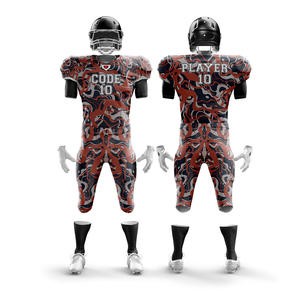 Gran oferta, conjunto de camisetas de fútbol americano con logotipo personalizado, uniformes transpirables, uniformes de manga corta de talla grande para niños - Product Image 4