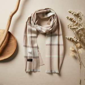 Écharpe 100% cachemire de Mongolie 30x160 couleur naturelle - Product Image 2