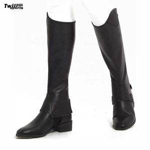 Personalizar Hombres y Dama Cuero Equitación hasta la rodilla mujeres vaquero cuero Caballero botas Botas de lluvia - Product Image 2