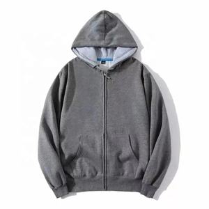Sweat à capuche zippé 100% coton de haute qualité avec impression bouffante sweats à capuche zippés vierges en gros vêtements respirants pour hommes personnalisés - Product Image 1