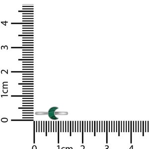 Anillo Apilable de Plata de Ley 925 con Forma de Luna y Malaquita, Engaste de Bisel, Elegante y Moderno, Regalo para Compromiso, Aniversario, Boda o Fiesta - Product Image 5