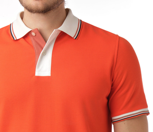 Camisa Casual de Punto para Hombre, Antiarrugas, Estampada, con Patrón Sólido, Transpirable, 100% Algodón, con Bolsillo Bordado en Color de Contraste, Servicio OEM - Product Image 4