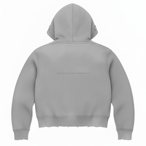 เสื้อฮู้ดซิปผู้หญิงผ้าฟลีซหนา340แกรมให้ความรู้สึกอบอุ่นปรับแต่งโลโก้กำมะหยี่มีสไตล์ปัก - Product Image 2