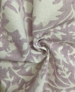 ผ้าฝ้ายพิมพ์ลายด้วยมือ ลายดอกไม้และเถาวัลย์สไตล์วินเทจ สีพาสเทลอ่อน งานฝีมือ - Product Image 3