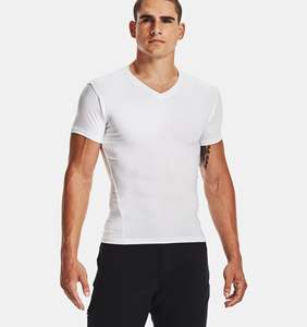 Camiseta deportiva de gimnasio con cuello en V de algodón de alta calidad para hombre, Top de entrenamiento de longitud larga para verano Fitness 100% algodón - Product Image 1