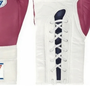 Guantes de Boxeo con Cordones Winning, Color Rosa Oscuro y Blanco, Cuero Genuino de Primera Calidad, Guantes Profesionales para Entrenamiento y Sparring, Aspecto Elegante, 8oz 10oz - Product Image 4