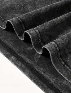 T-shirt à manches tombantes surdimensionné en coton lourd vintage avec logo imprimé sur écran personnalisé, délavage acide, de haute qualité pour hommes - Product Image 2