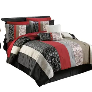 200 Để 500 TC Bông Sang Trọng Bóng Comforter Quilt Bìa Với Zip Mới Đến Bộ Đồ Giường Duvet Cover Set 3 Để 11Pcs Bộ Đồ Giường Bộ