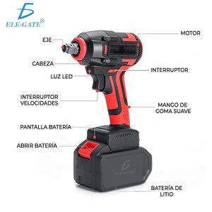 Atverce Cordless Brushless Impact Wrench <b>Kit</b> with Lithium Battery <b>Electric</b> Impact Wrench Power Source - Product Image 3