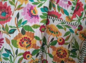 Nouveau coton Floral réversible femmes polaire veste main bloc matelassé hiver manteau bouton poche automne imprimer veste courte - Product Image 4