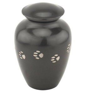 Urnas de Cremación para Mascotas de Latón de Alta Calidad, Más Vendidas, con Diseño de Huella Dorada y Acabado en Color Azul Mármol - Product Image 4