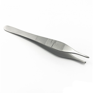 Fórceps de cirugía plástica Adson de alto grado, 4,75 pulgadas, rectos, 1x2 dientes, acabado Dall, fórceps de tejido Adson quirúrgico - Product Image 2