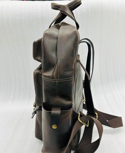 Indian manufacturing Luxury Premium Quality Leather <b>Laptop</b> Backpack with Zipper Closure High Quality Leather <b>Bag</b> for Men <b>Women</b> - Product Image 3